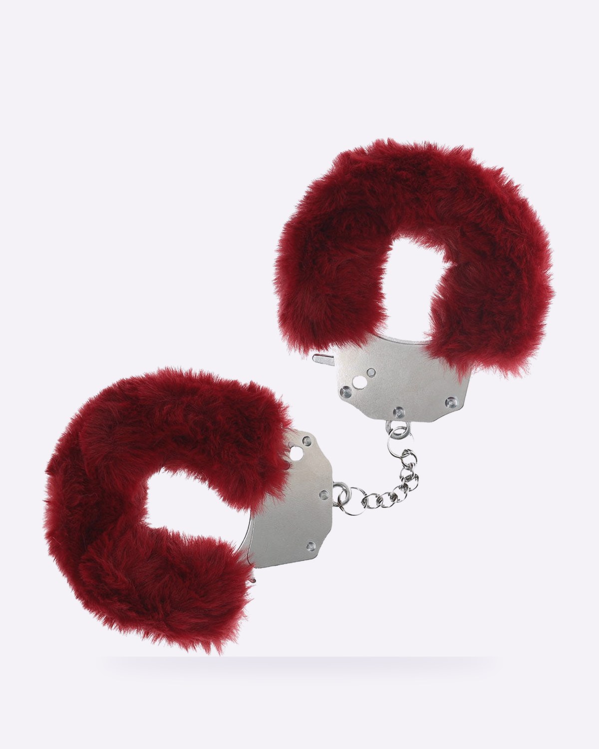 OUCH! burgundy heavy-duty fluffy handcuffs