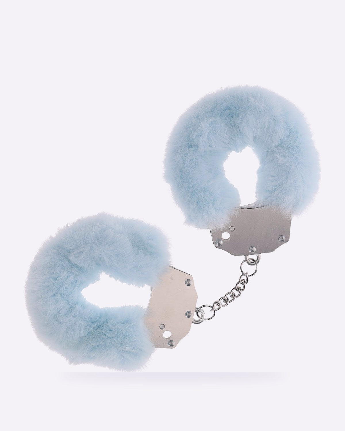 OUCH! powder blue heavy-duty fluffy handcuffs