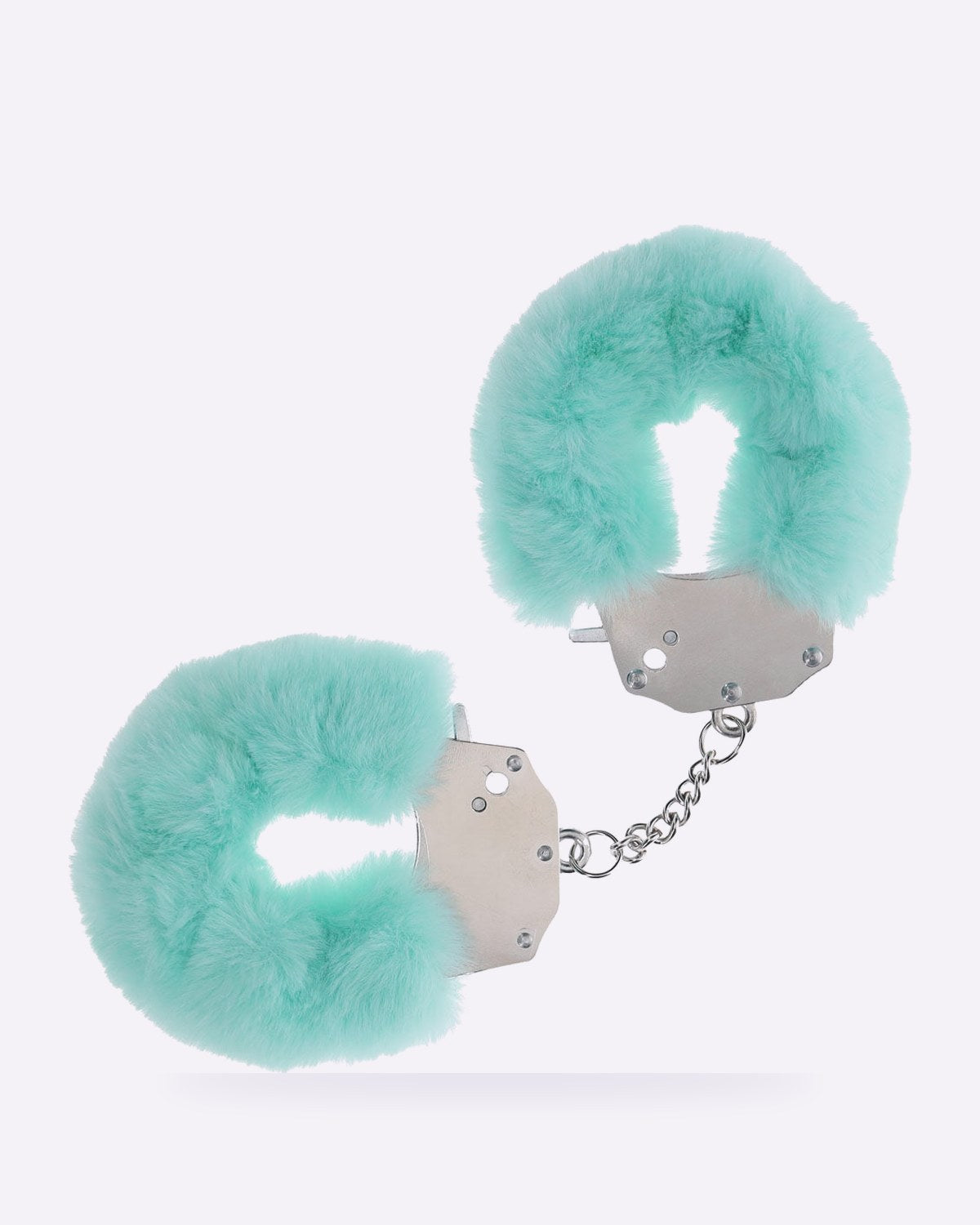 OUCH! powder green heavy-duty fluffy handcuffs
