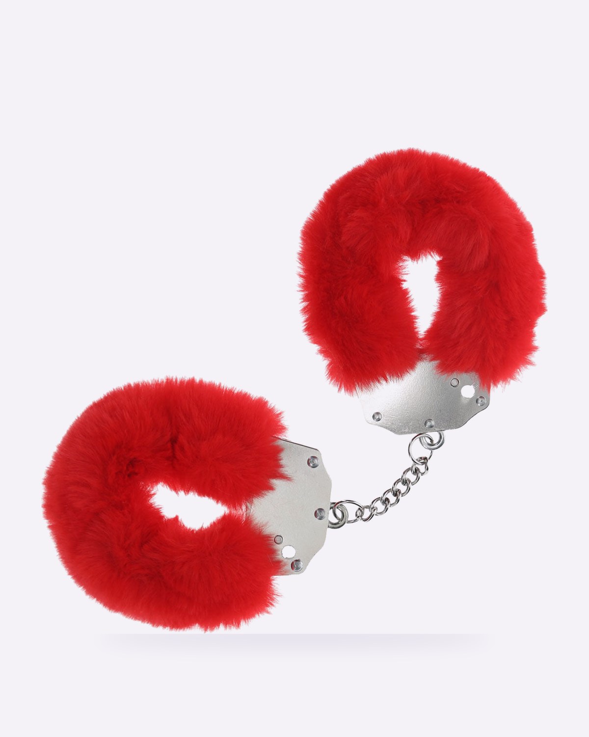 OUCH! red heavy-duty fluffy handcuffs