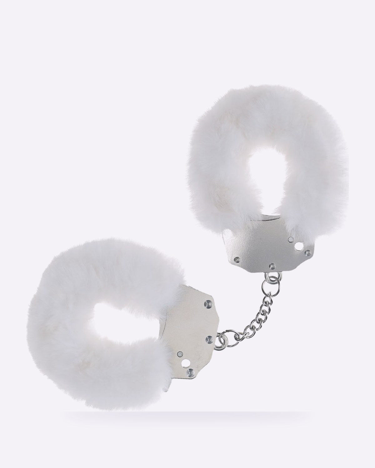 OUCH! white heavy-duty fluffy handcuffs