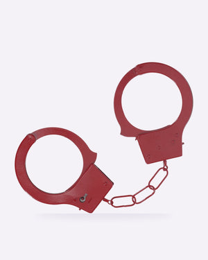 OUCH! red classic metal handcuffs
