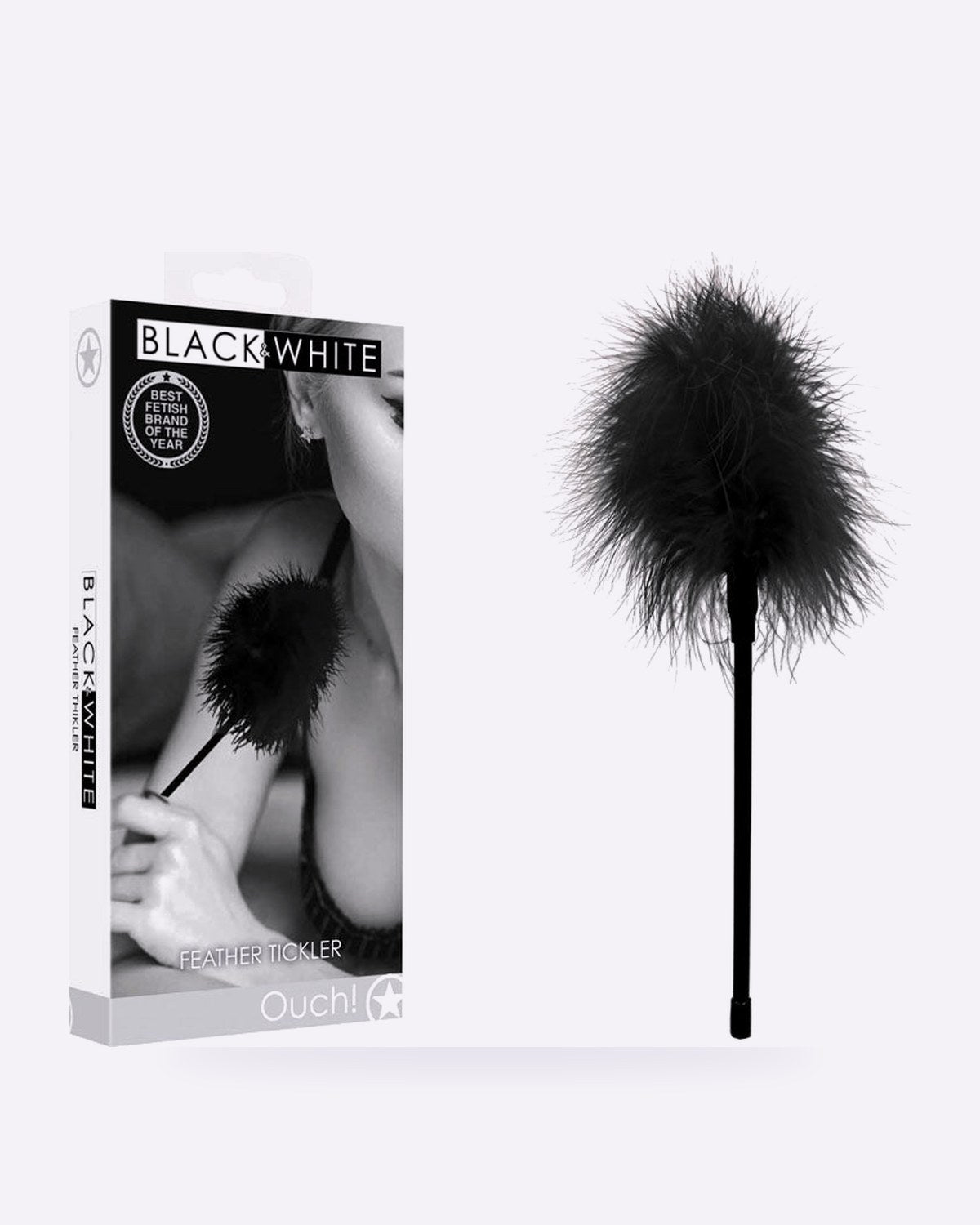 OUCH! Black & White Feather Tickler