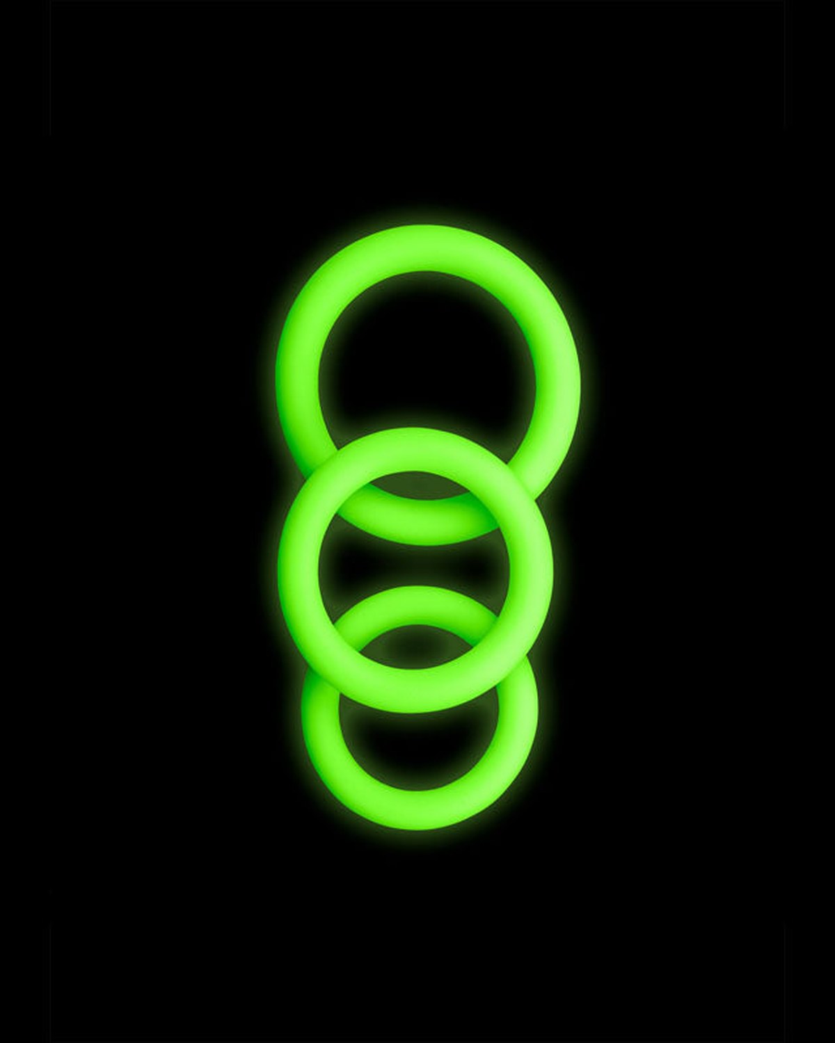 OUCH! Glow in the Dark Cock Ring Set 3-Pack