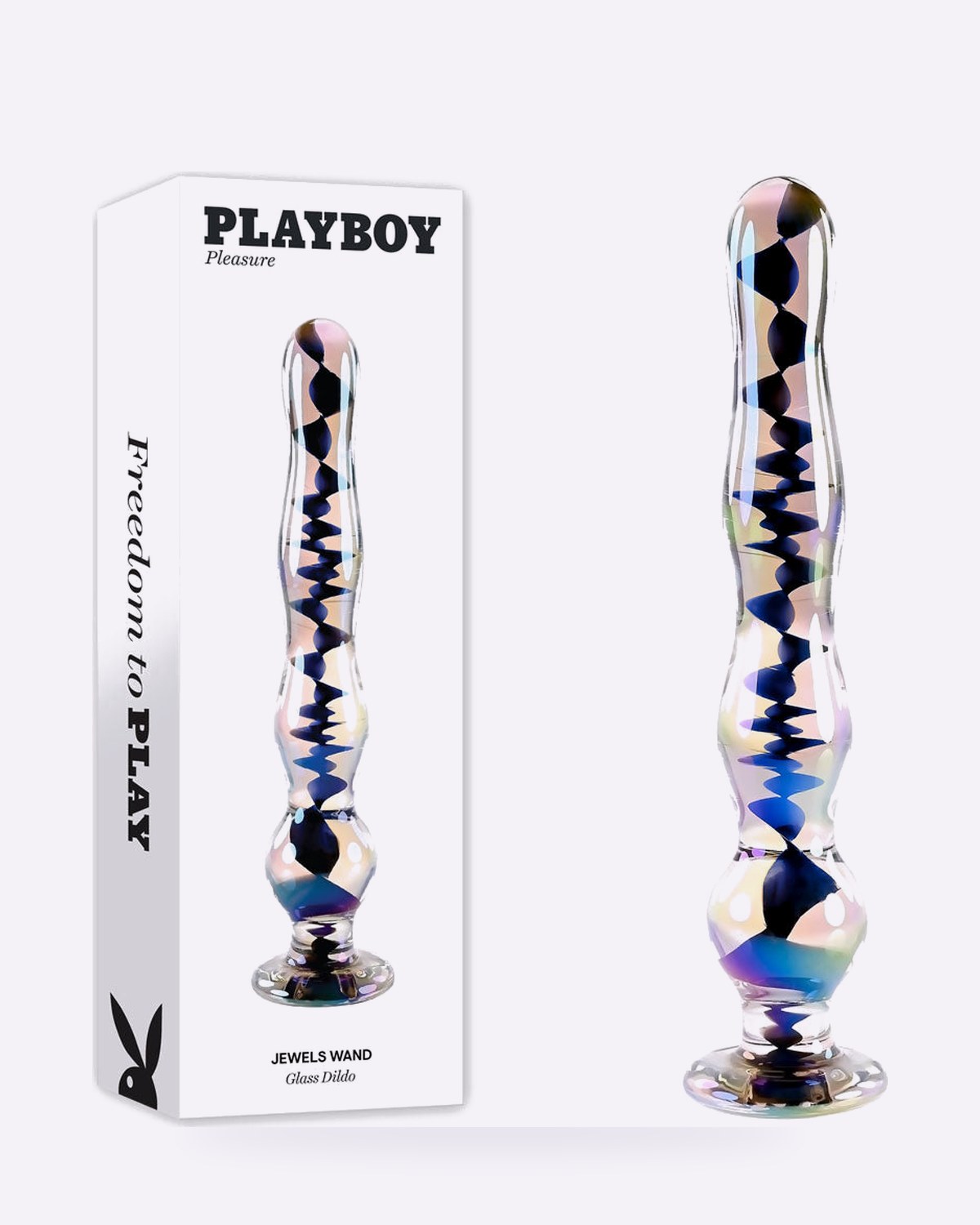 Playboy Pleasure Jewels Wand Beaded Glass Dildo