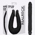 REALROCK Skin black 36 cm double-ended dildo