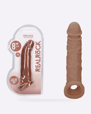 REALROCK tan 8 inch penis extender sleeve