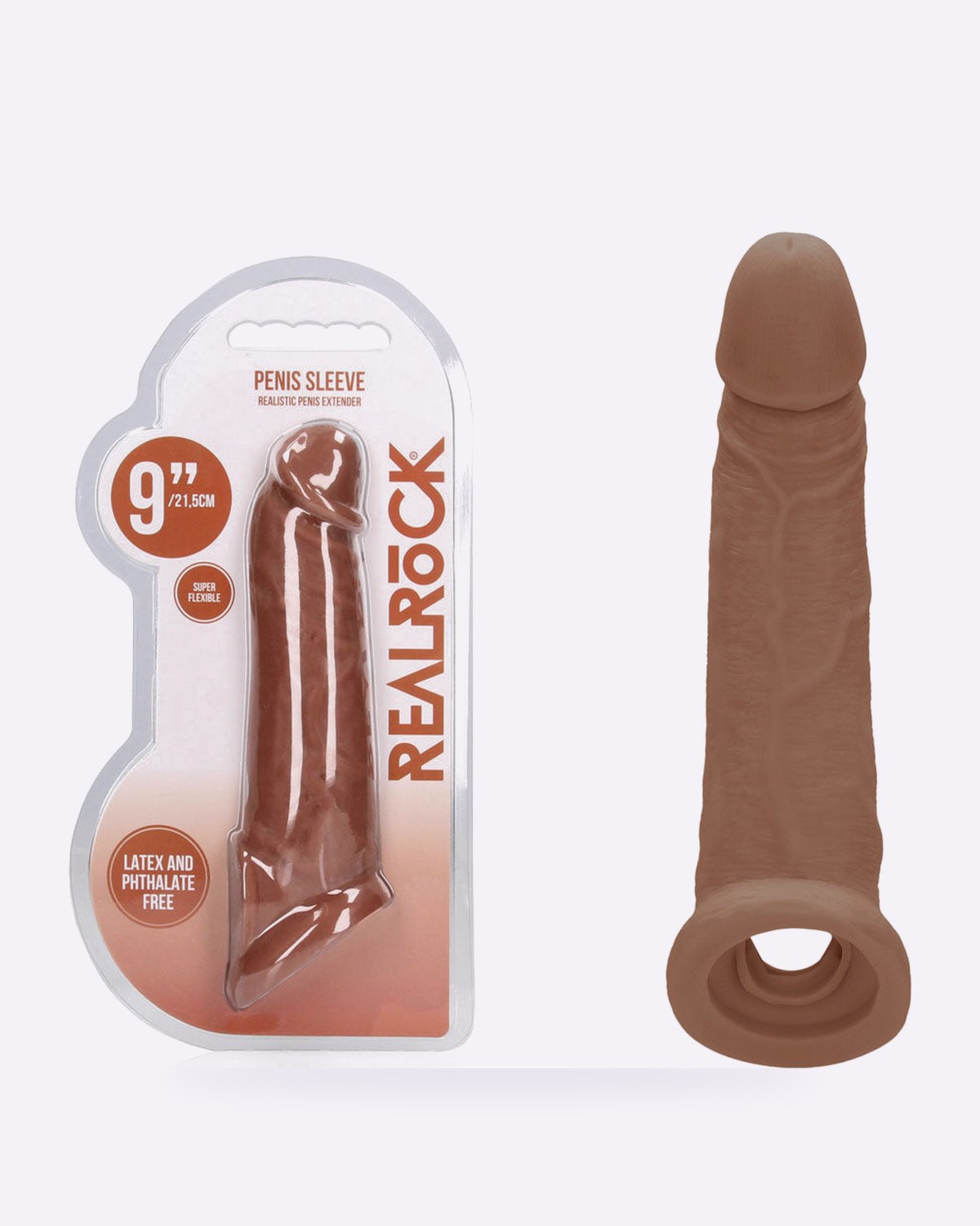 REALROCK tan 9 inch penis extender sleeve