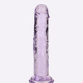REALROCK crystal clear purple 15.5 cm straight dildo