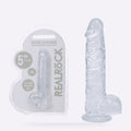 REALROCK crystal clear clear 5 inch dildo with balls