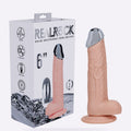 REALROCK Metal Head flesh 6 inch vibrating dildo