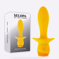 Selopa Mellow Yellow Vibrating Butt Plug with Gem Button