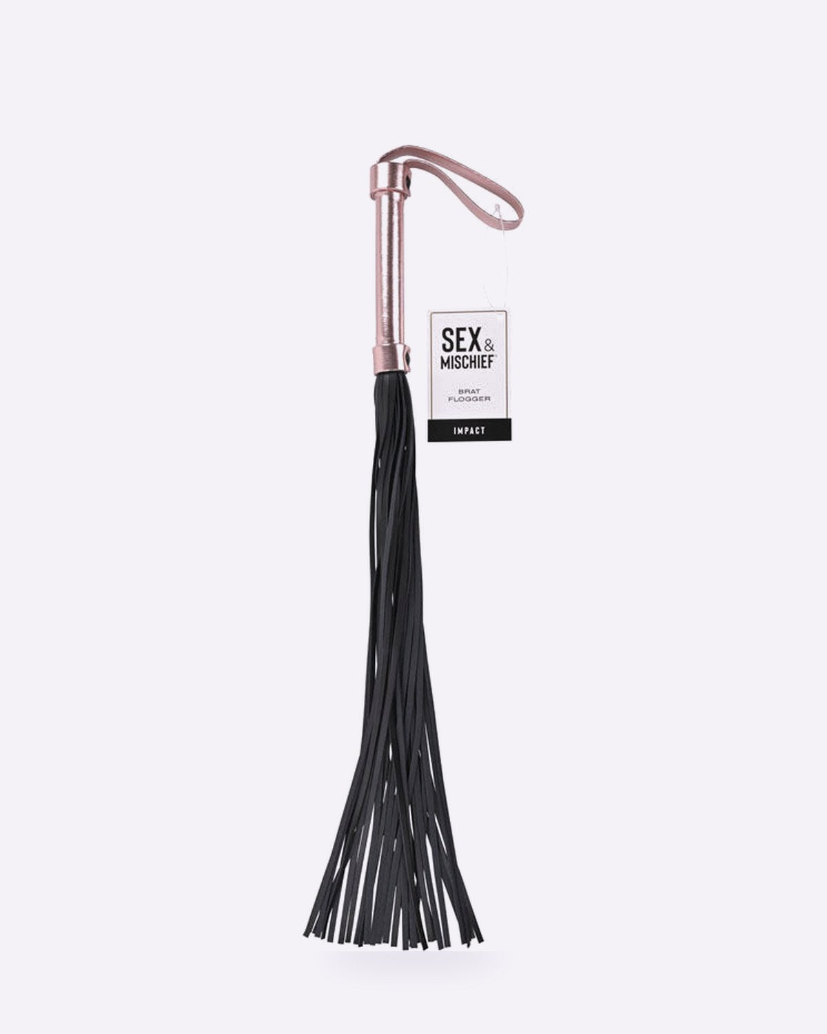 Sex & Mischief Brat rose gold and black flogger
