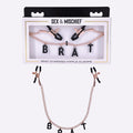 Sex & Mischief Brat rose gold nipple clamps with chain