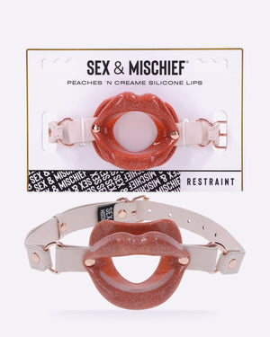 Sex & Mischief Peaches n CreaMe silicone lips gag