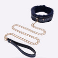 Sex & Mischief Cougar navy fur collar and leash