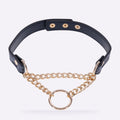 Sex & Mischief Cougar navy and gold day collar