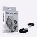 Sex & Mischief black furry handcuffs