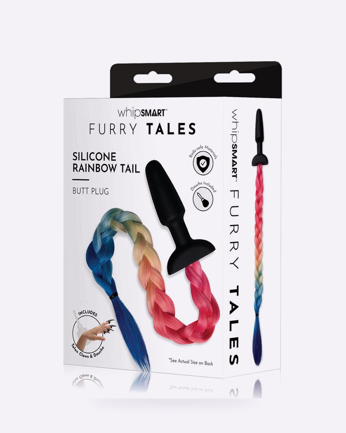WhipSmart Furry Tales Rainbow Tail Silicone Butt Plug
