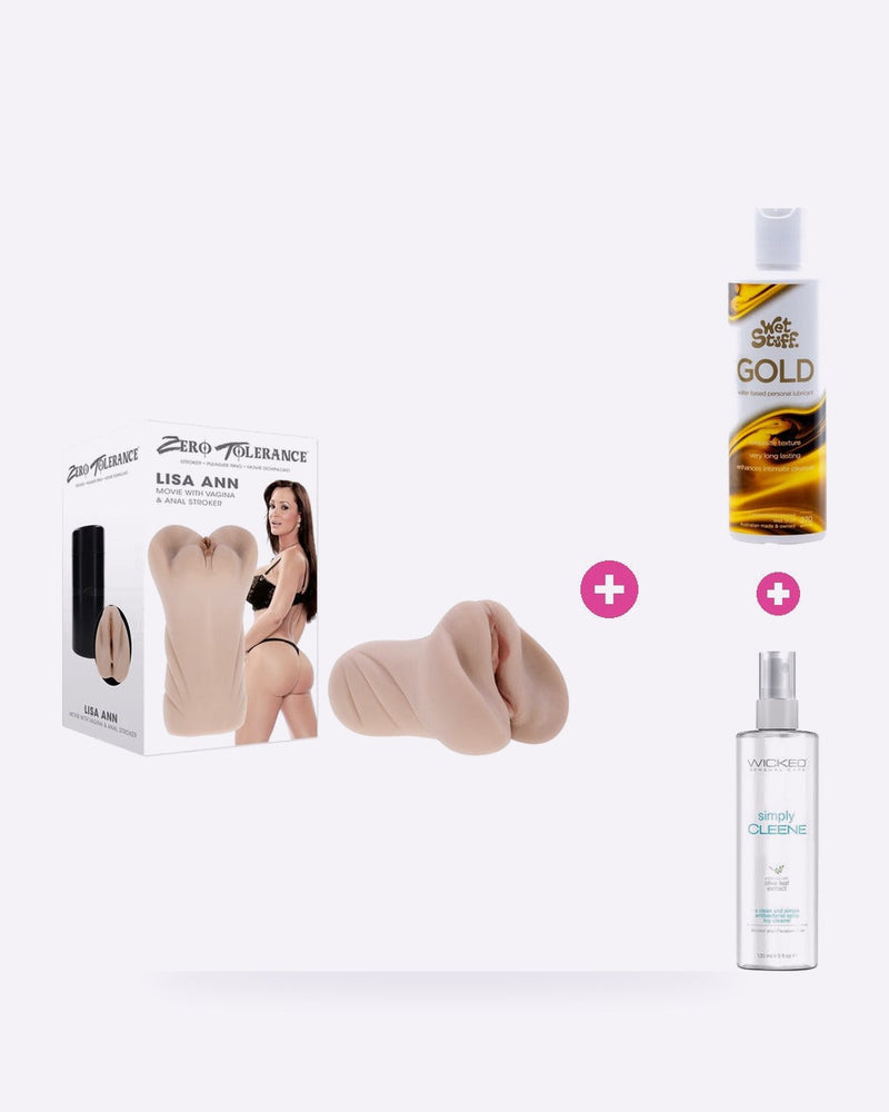 Zero Tolerance Flesh Stroker Bundle – Toy, Lube & Toy Cleaner